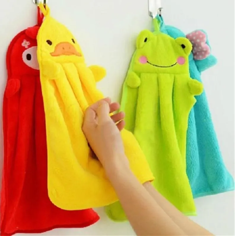 Детское полотенце для рук, мягкое плюшевое банное полотенце с изображением животных