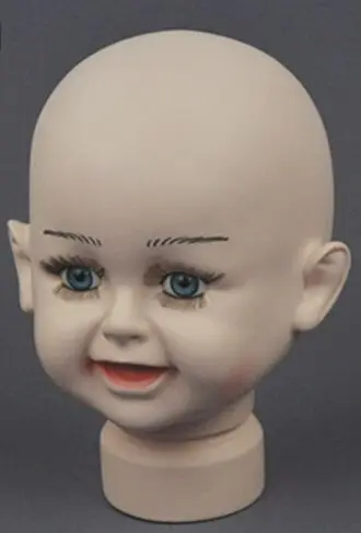 Child Mannequin Plastic Head Mannequin Display Manikin Hairdress Doll Wig Dummy Mannequin Training Head