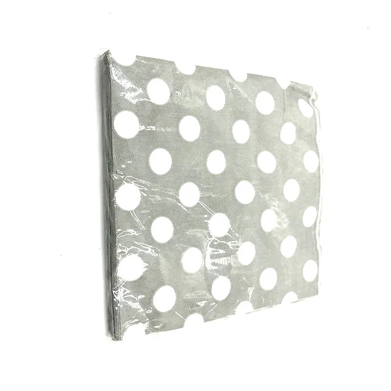 

20pcs/lot silver dots disposable napkins paper napkins gray silver theme birthday party supplies silver dots disposable napkins