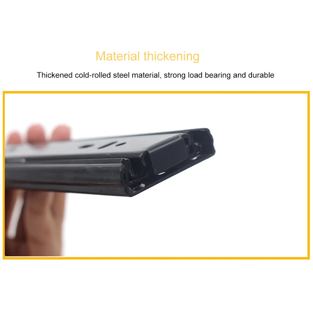 

2 Pcs Ball Bearing Side Mount Drawer Slides Mute Soft Close Rail Rack Hardware TSH Shop