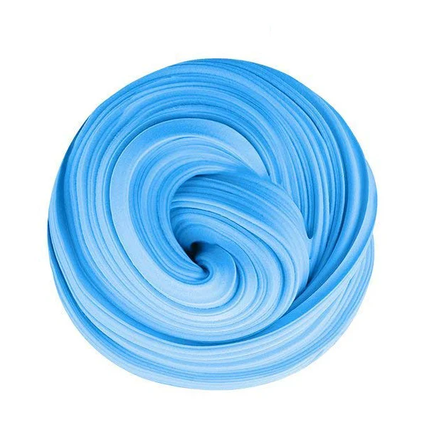 Blue Slime 80 мл пушистые поставки слаймов игрушки шпатлевка мягкая глина светильник Пластилин Playdough Lizun Slime амулеты Жевательная Полимерная глина антистресс - Цвет: Blue Slime
