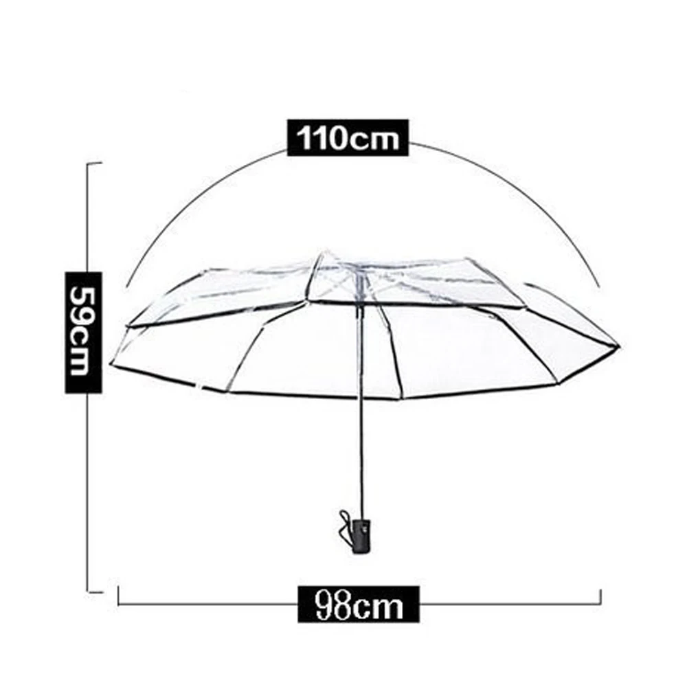 Прозрачный зонт от солнца компактный складной автоматический дорожный Солнечный дождь портативный УФ наружный домашний интерьер