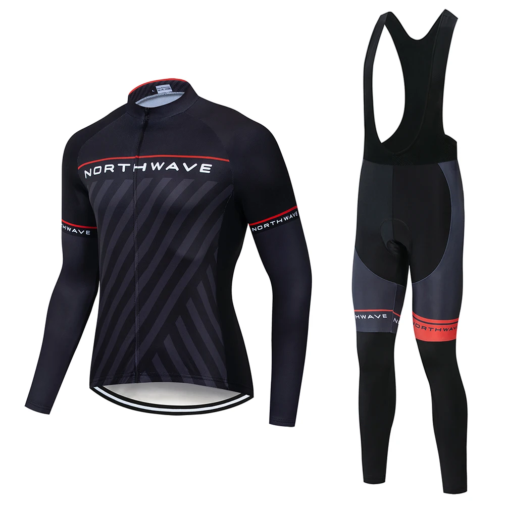 Джерси для велоспорта Pro Team NW Hombre Ropa Ciclismo Northwave весна/осень, комплект с длинным рукавом для велоспорта, одежда для горного велосипеда - Цвет: Cycling suit