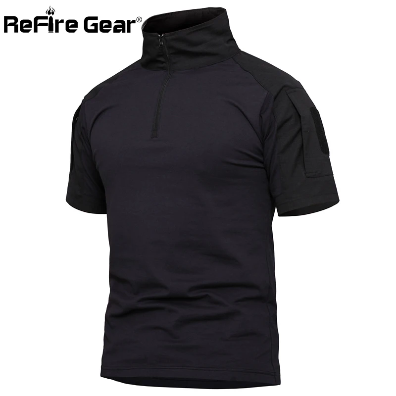Летняя камуфляжная Военная футболка ReFire Gear Мужская дышащая армейская