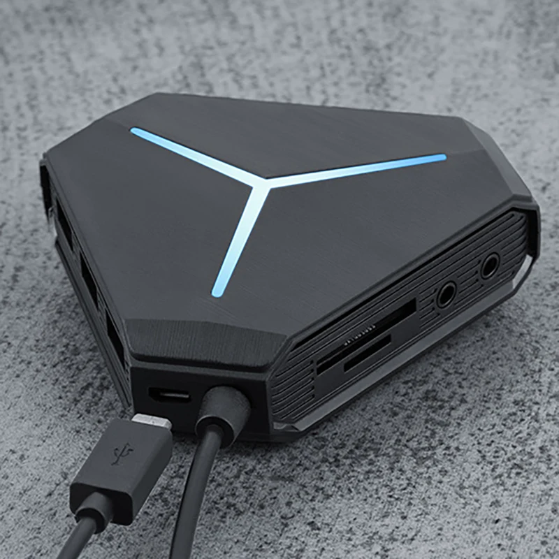 6 портов 3 в 1 USB 2,0 3,0 концентратор Внешняя USB звуковая карта шумоподавление Гарнитура адаптер Виртуальный звуковой канал для ноутбуков планшетов