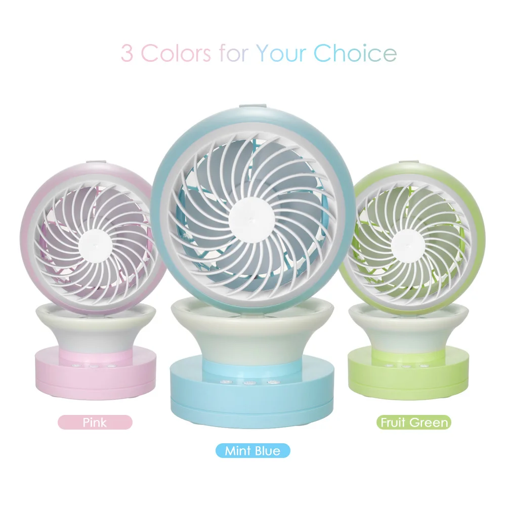 

Mini USB Fan Misting Desk Fan 2-speed with Mist Spraying Function Air Conditioning Moisturizing Fan Humidifier For office Kids