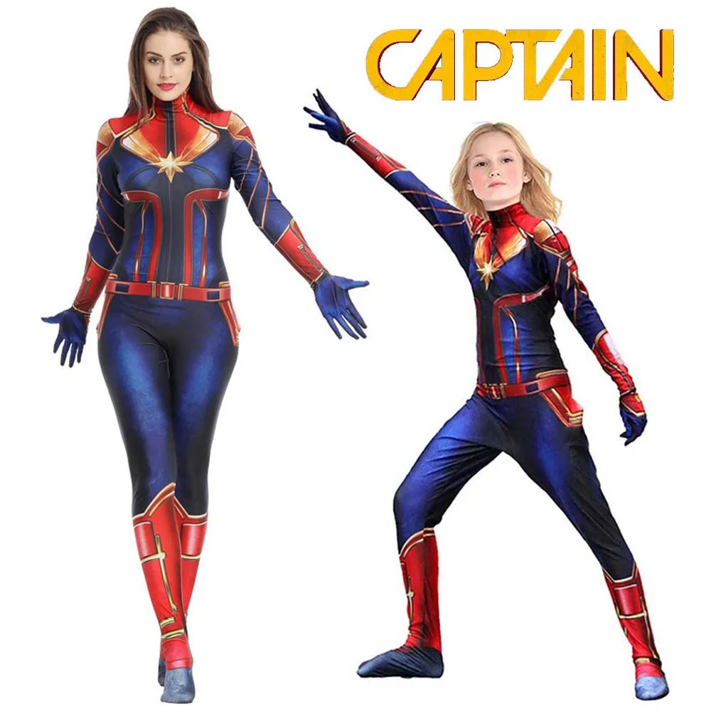 Adult Child Captain Marvel Costume Avenger Endgame Marvel Carol Danvers Cosplay Jumpsuit Superhero Fancy Dress Halloween Costume Adult Child Captain Marvel Costume Avenger Endgame Marvel Carol Danvers Cosplay Jumpsuit Superhero Fancy Dress Halloween Costume