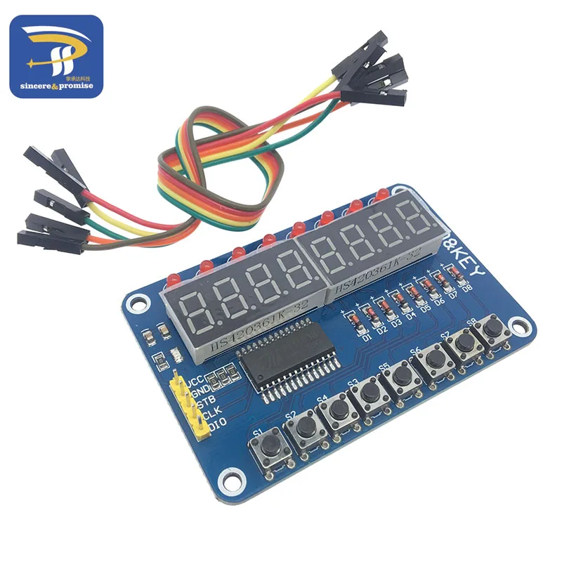 

1pcs Key Display For AVR New 8-Bit Digital LED Tube 8-Bit TM1638 Module