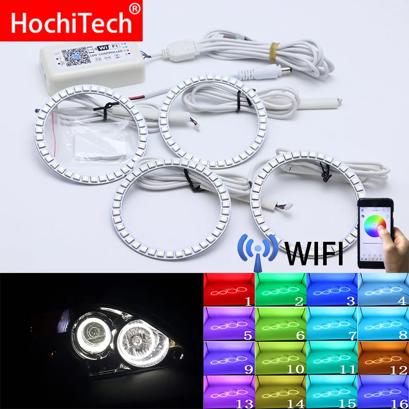 Беспроводной RGB многоцветный светодиодный дневной свет Angel Eye с Wi-Fi дневные