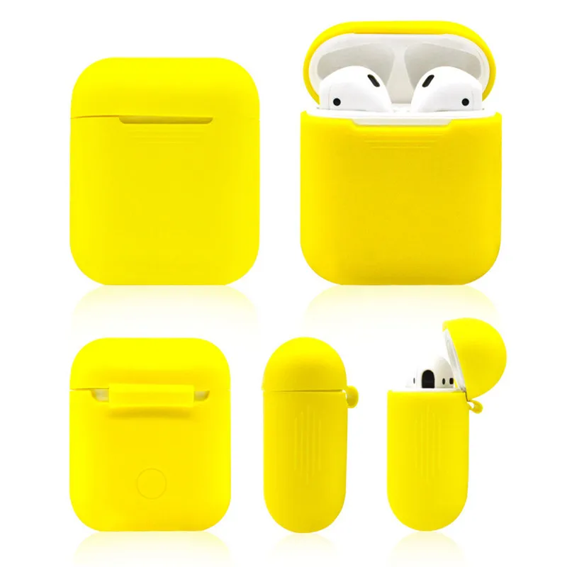 Мягкий силиконовый чехол для Airpods On Air Pods, противоударный защитный чехол для наушников, водонепроницаемые аксессуары для гарнитуры, 20 цветов