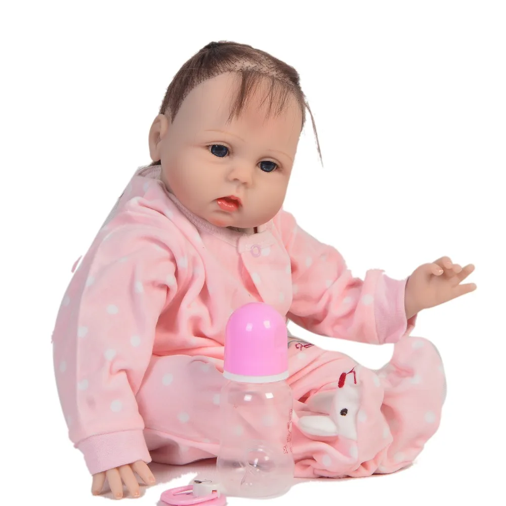 55 см Силиконовые Reborn куклы Baby живой реалистичный Boneca Bebe реалистичные настоящая