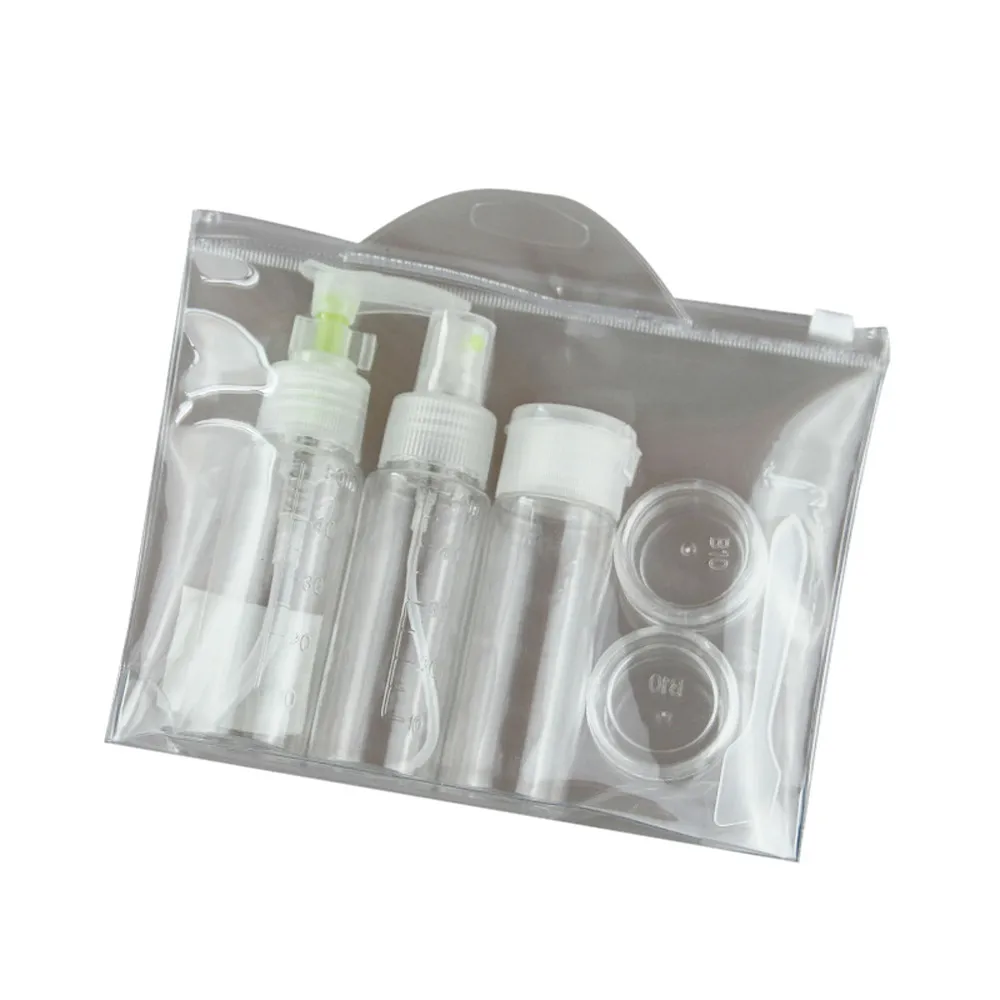 6pcs/set Mini Plastic Transparent Small Empty Bottle Outdoor Travel MakeUp Skin Care Lotion Case Container Bottle 1j25