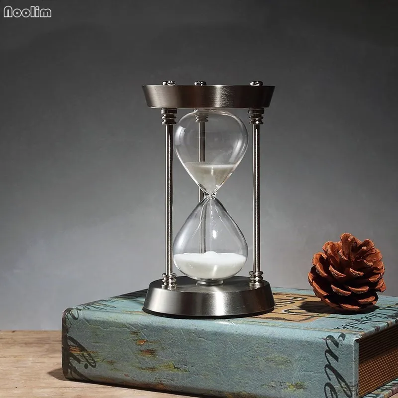 Hourglass Home Office Table Decoration Metal Sandglass For Club Hotel