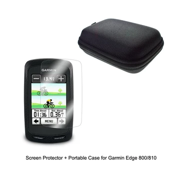 

Outdoor Traveling Protect Portable Case Bag+Clear Screen Protector Shield Film for Garmin GPS Edge 800 / 810