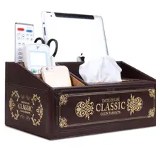 Качественная полиуретановая кожа коробка модный домашний пульт дистанционного управления насосная многофункциональная коробка для хранения настольная бумага коробка