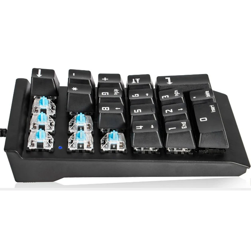 Механическая цифровая клавиатура Numpad с 21 клавишей проводная подсветкой для