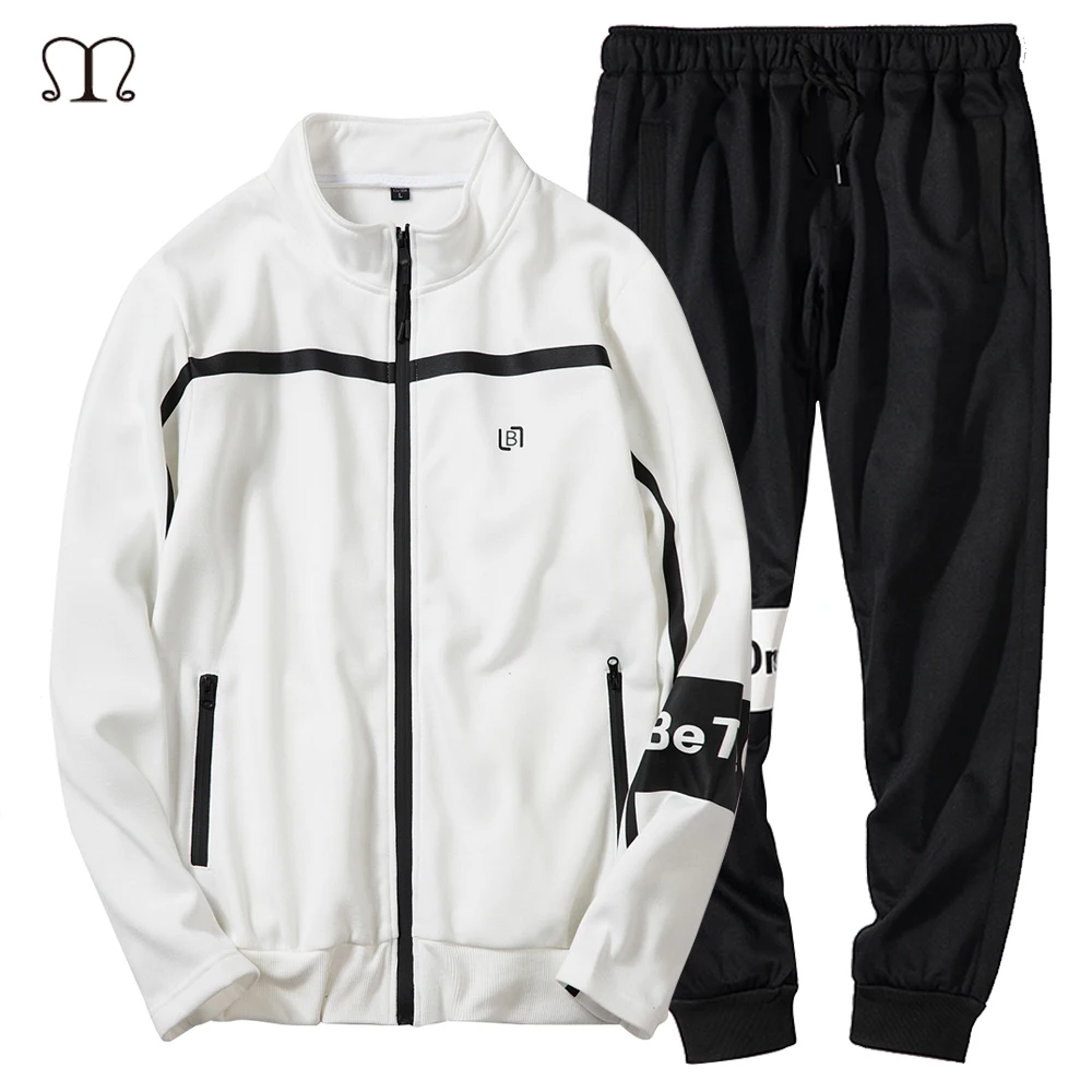 

Tracksuit Men Sets 2018 Winter Autumn Two Piece Men Sportswear Set Jacket+Pant Casual Zipper Clothing Mens Sweatsuit Russia Size
