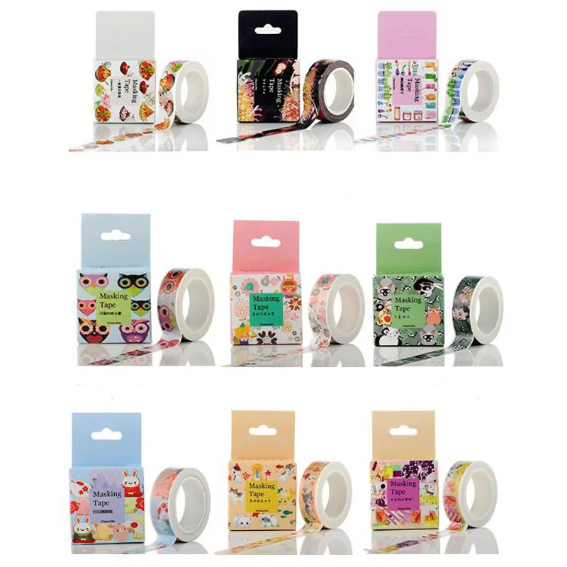 

Cartoon Patterns Animals Washi Tape Planner Scrapbooking Kawaii Decorative Adhesive Masking Tape Japanese Office Stationery