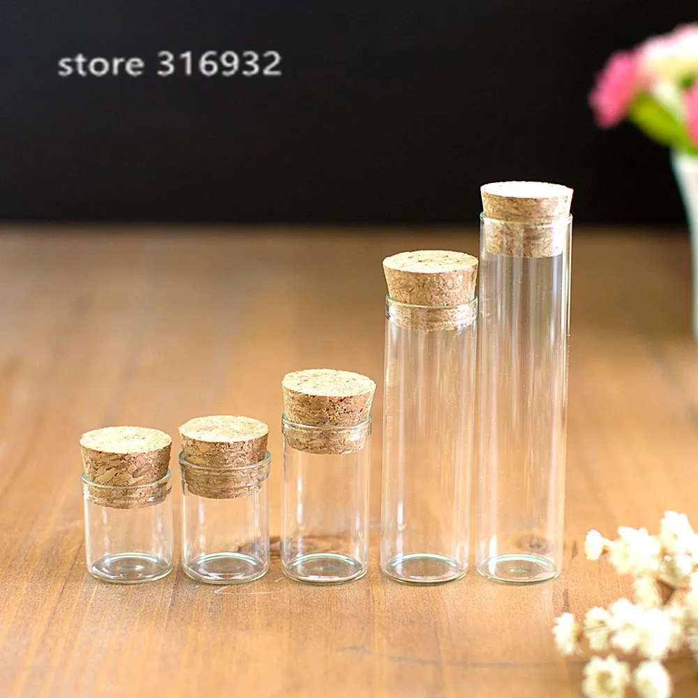 

150pcs 12ml cork glass mini bottle small charm gass bottle glass vial pendant