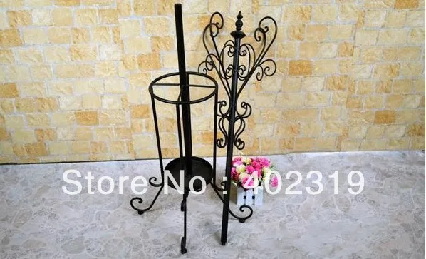 Professional selling umbrella stand/rack wrought iron metal coat rack clothes stand for umbrella storage