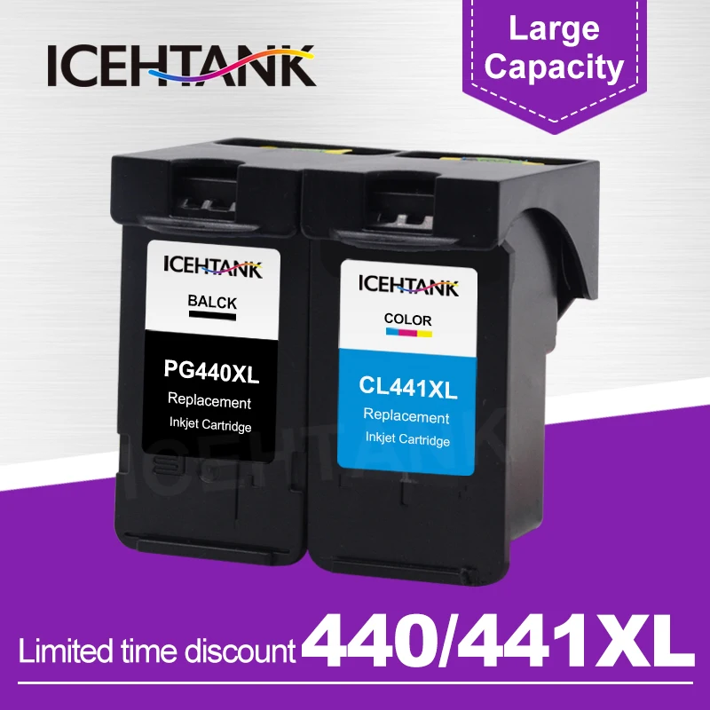 ICEHTANK Восстановленный чернильный картридж для Canon PG440 PG 440 440XL CL441 PIXMA MG2140 MG2240 MG2180 MG4280