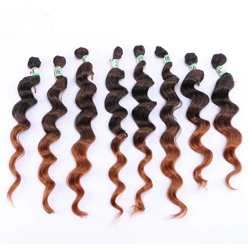 Extensões de Cabelo Sintético Onda Solta Feixes