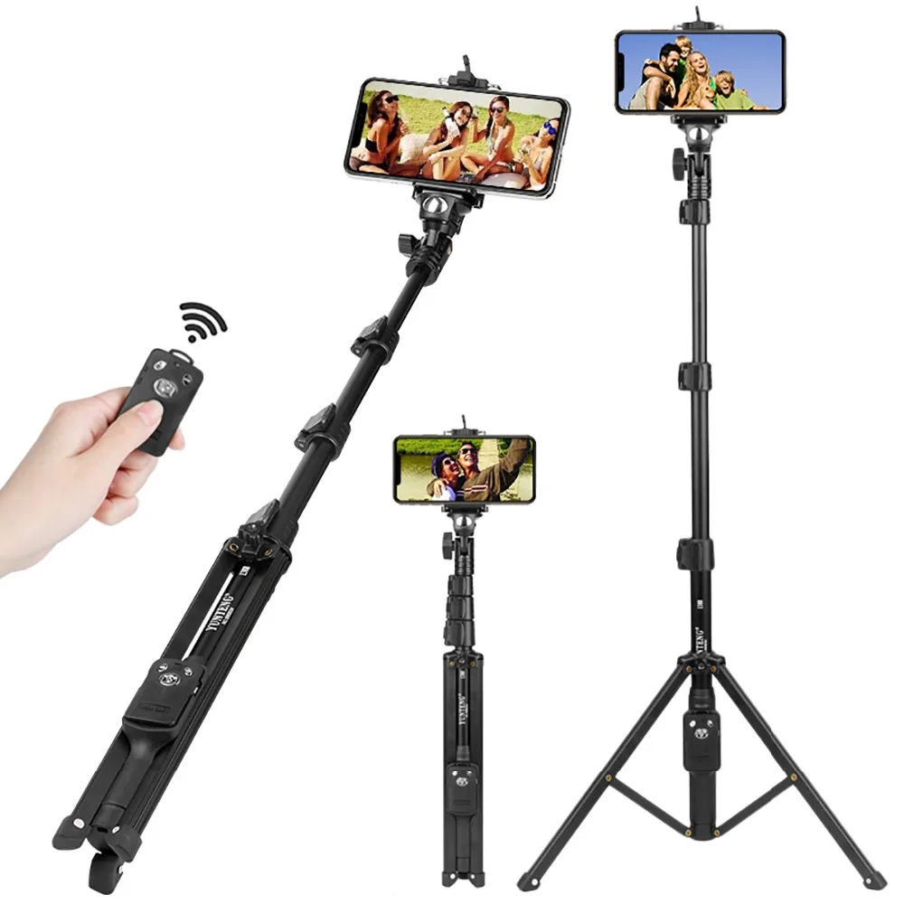 

Yunteng 1388 51in Selfie Stick with Wireless Charging Bluetooth Remote Portable Tripod Mount for Smartphone Live Stream Vlog