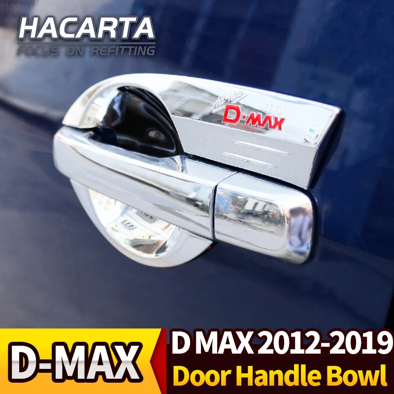 DOOR HANDLE BOWL COVER TRIM 4 DOORS CHROME SET FOR ISUZU D-MAX DMAX 2019-2021