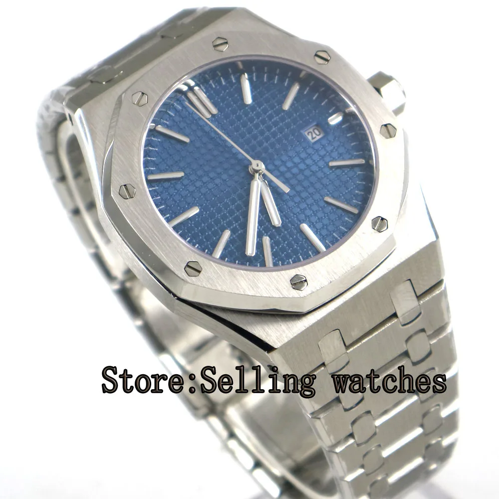 

Corgeut sterile blue dial Luxury Brand Mens Watches Stainless steel Luxury Military Wristwatch Miyota movementAutomatic Watch