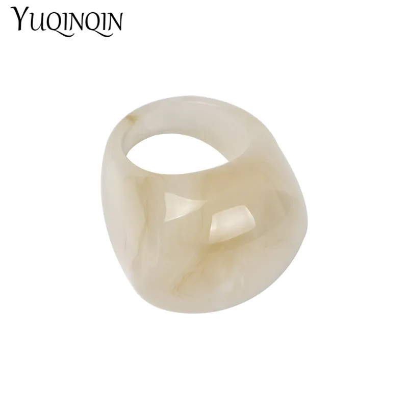 

Vintage Geometric Personality Design Resin Big Beautiful Rings for Women Fashion Jewelry Punk Simple Ring for Girls Wholesale