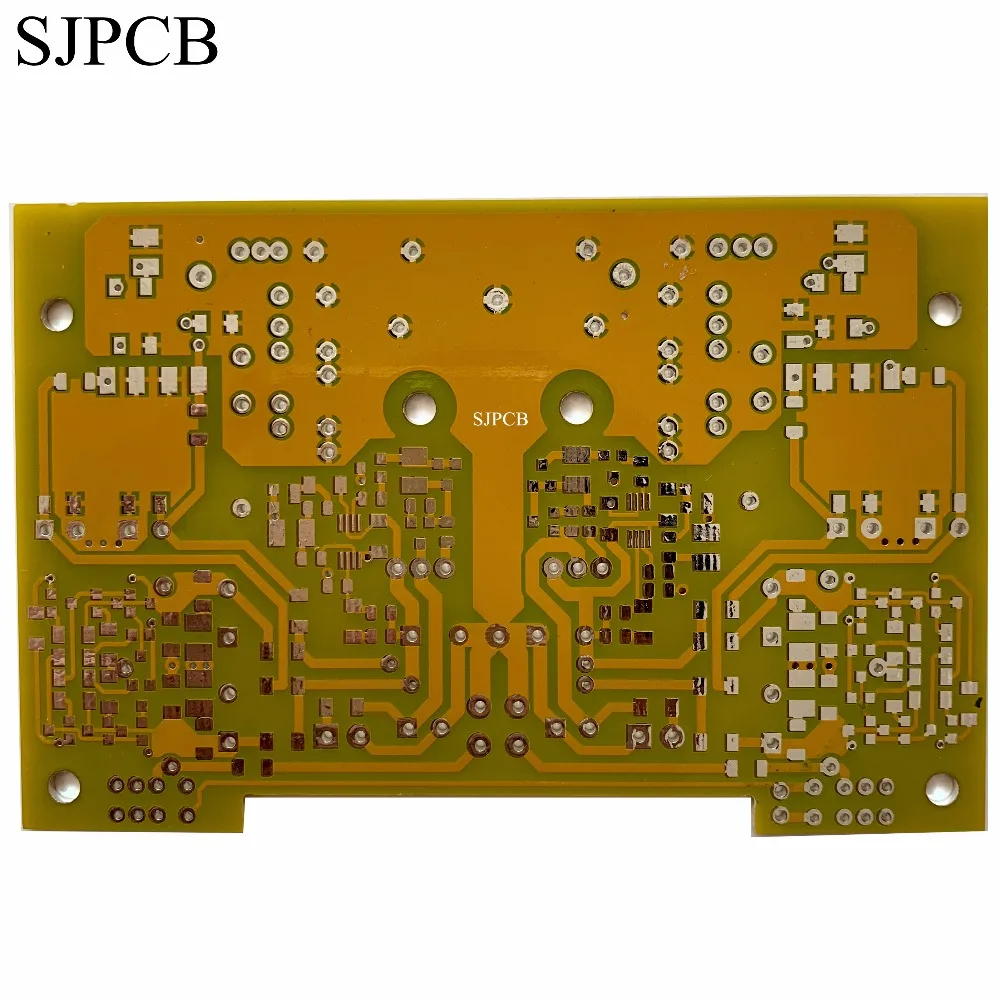 SJPCB желтая паяльная маска 1OZ Fr4 печатная проволочная плата покрытая через отверстия из Китая без дополнительной платы за цвет Быстрая