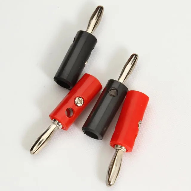 

100pcs x red/black Speaker Amps Insulated 4mm Banana Plug Connector