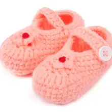 1 пара, Лидер продаж, милые однотонные туфли для маленьких мальчиков и девочек, ручная вязка с мягкой подошвой для малышей, обувь для детской кроватки 11 см
