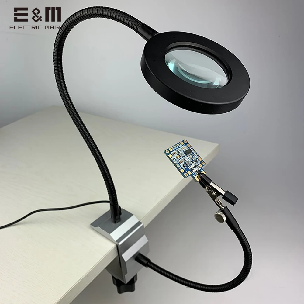 

Magnifier Glass Adjust LED Lamp PCB Fixed Clip Hook Electric Iron Bracket Welding Table Soldering Electronic Maintenance Tool