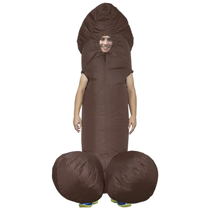 Adult Inflatable Costume Halloween Costumes Suit Penis Cosplay Party Fancy Dress Funny Blow Up Clothing for Men Adults Boys Toys