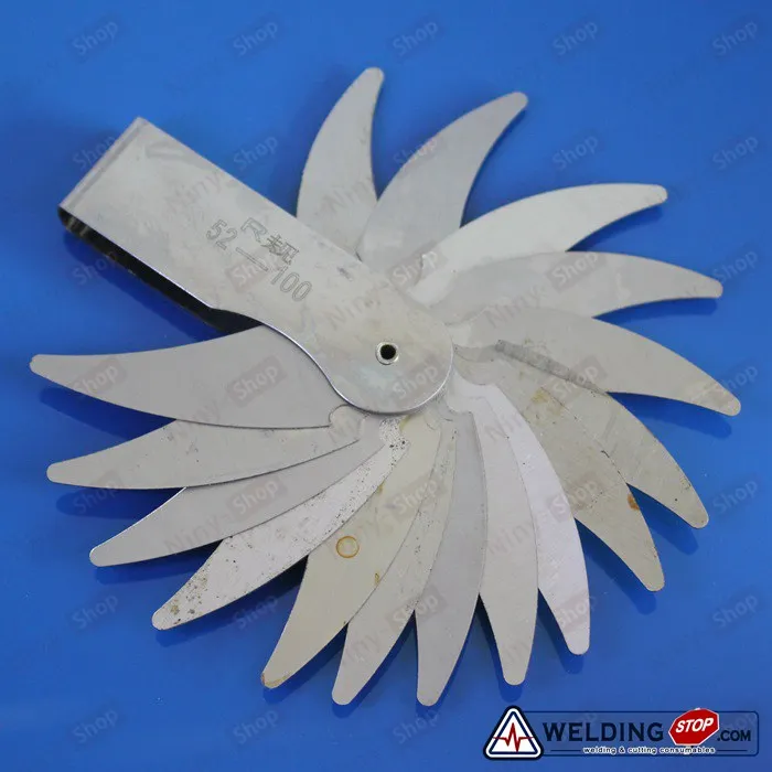 Radius gage Gauge Fillet set R52-100mm Concave Convex arc end internal external