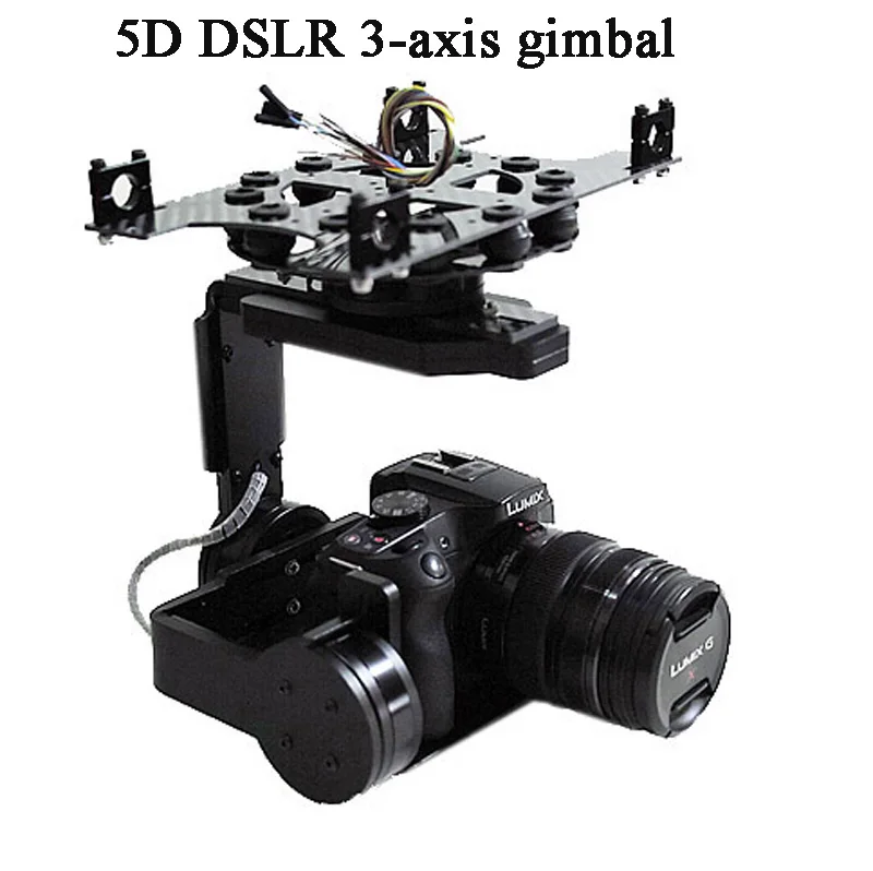 Универсальный 3 оси 5D 3D 2 карданный PTZ DSLR ILDC камера Pan Tilt бесщеточный для FPV аэрофотосъемки воздушная съемка