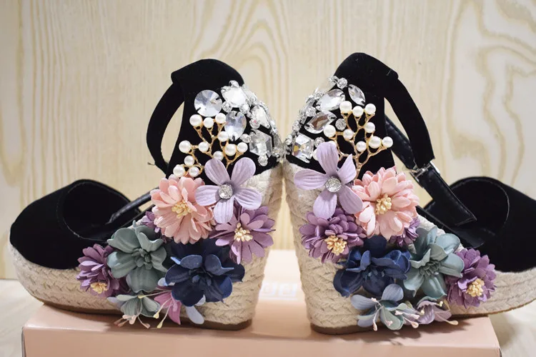 Bohemia wedges peep toe sandals 7