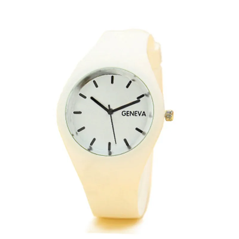 

Geneva watch thin jelly watch sports watch candy color silicone strap Europe and the United States explosion models wholesale