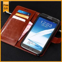Роскошный PU кожаный бумажник Стенд Стиль флип чехол для Samsung Galaxy Note 2 II N7100 чехол телефона Корпус с карты держатель Прямая поставка