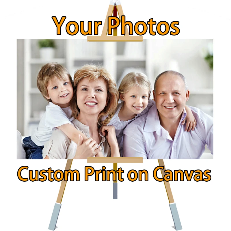

Drop Ship Custom Print Photo On Cotton Canvas Waterproof Painting Spray Wall Art Poster Picture For living Room Home Decor Pop