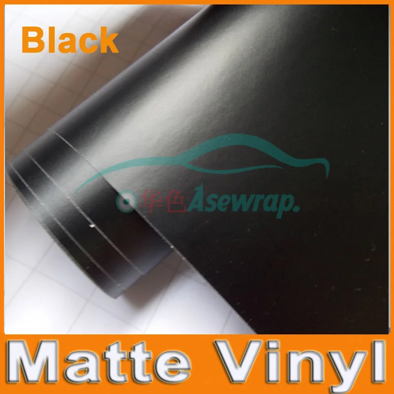 

Premium Black Matte Vinyl Wrap with Air Bubble Free Satin Matt Black Foil Car Wrap Film Vehicle Sticker 5m/Roll