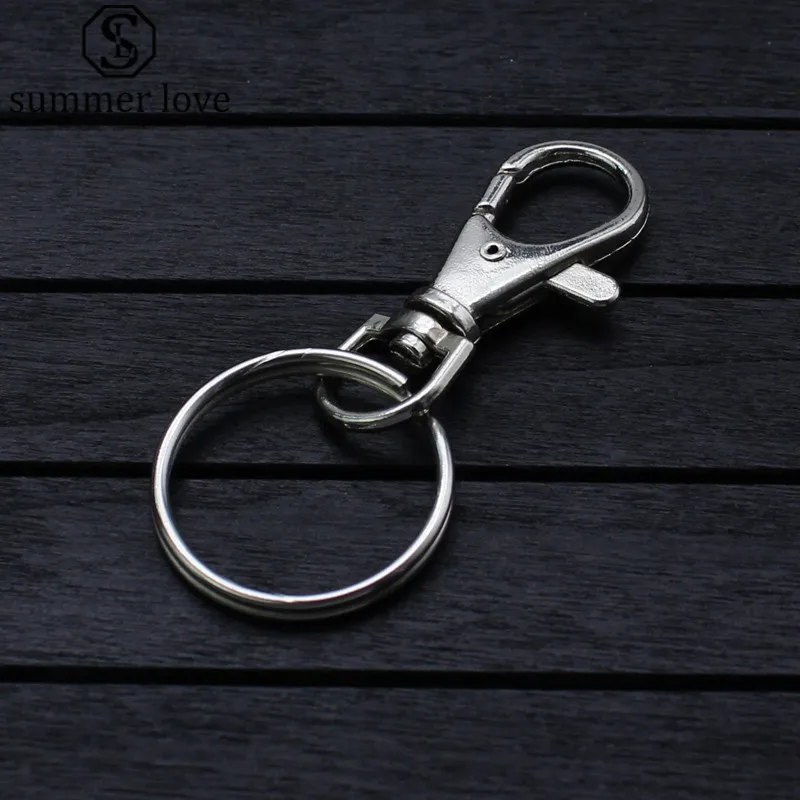 

10Pcs Lobster Swivel Clasps For Key Ring Metal Keychain Hook Craft Key Rings Diy Key Chain Accessories