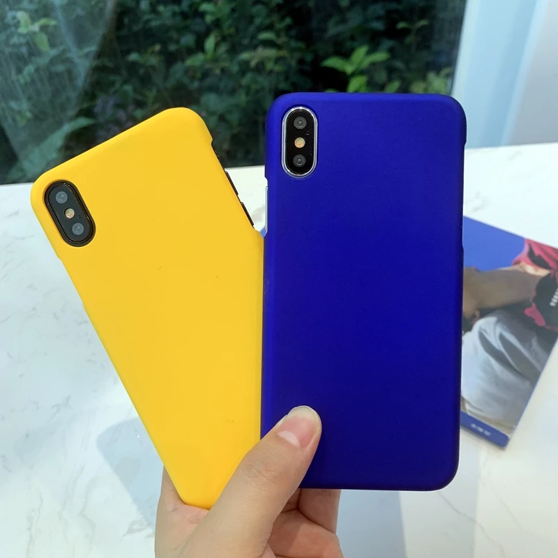 Coque For Apple iPhone SE 5 5s 6 6s 7 8 Plus 8Plus 10 X XR XS Max Candy Color Matte Hard Plastic PC Protective Back Case Cover |