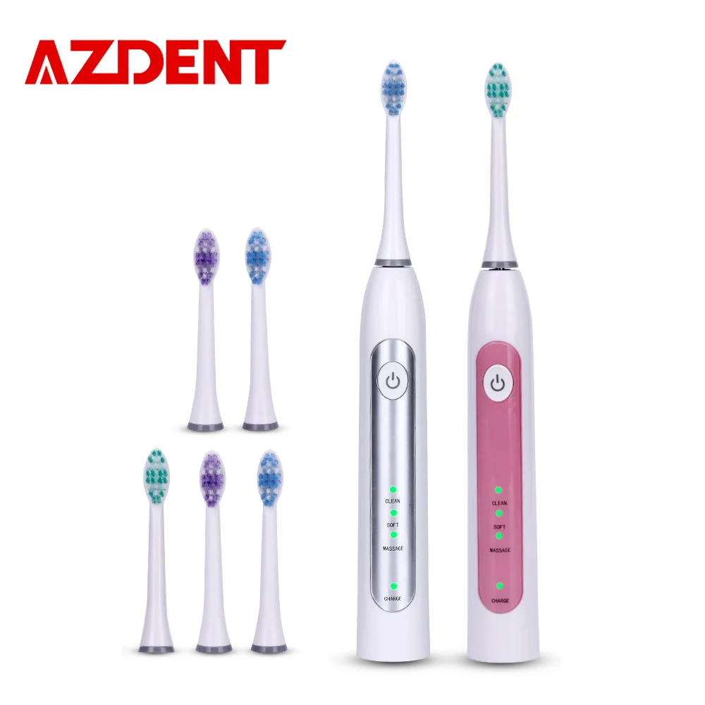 Зубная щетка AZDENT SC320 звуковая электрическая 6 шт. 3 функции 2 минуты таймер|sonic