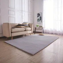 Модный простой дом гостиная спальня Нескользящая одежда кровать утепленное покрытие имитация кроличьего меха может отрезать коврик DT-32