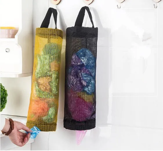 

1PC Kitchen garbage bags hanging storage bag pouch bags plastic bag extraction Door Wall Organizer NX 007
