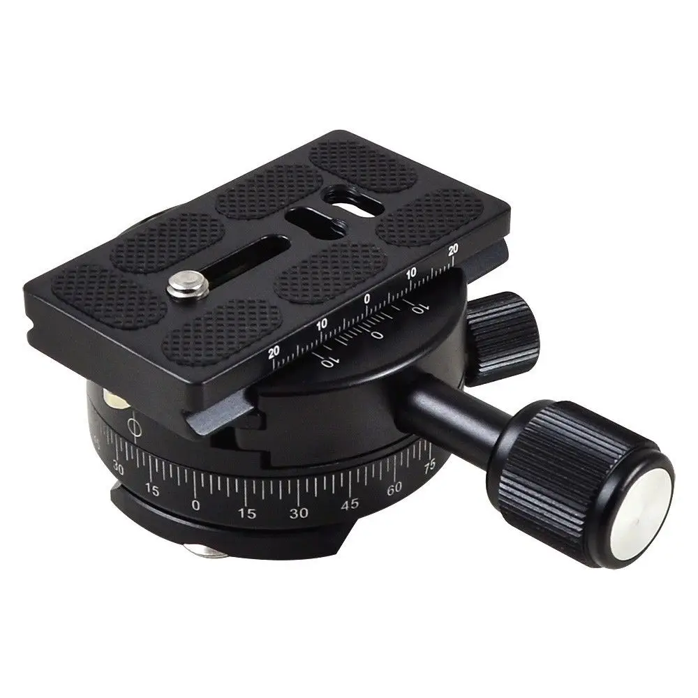 MENGS® PAN-01 3/8 Schraube Kopf Kamerastativ Panning Clip Klemme 360 Grad Drehung mit Schnellwechselplatte 