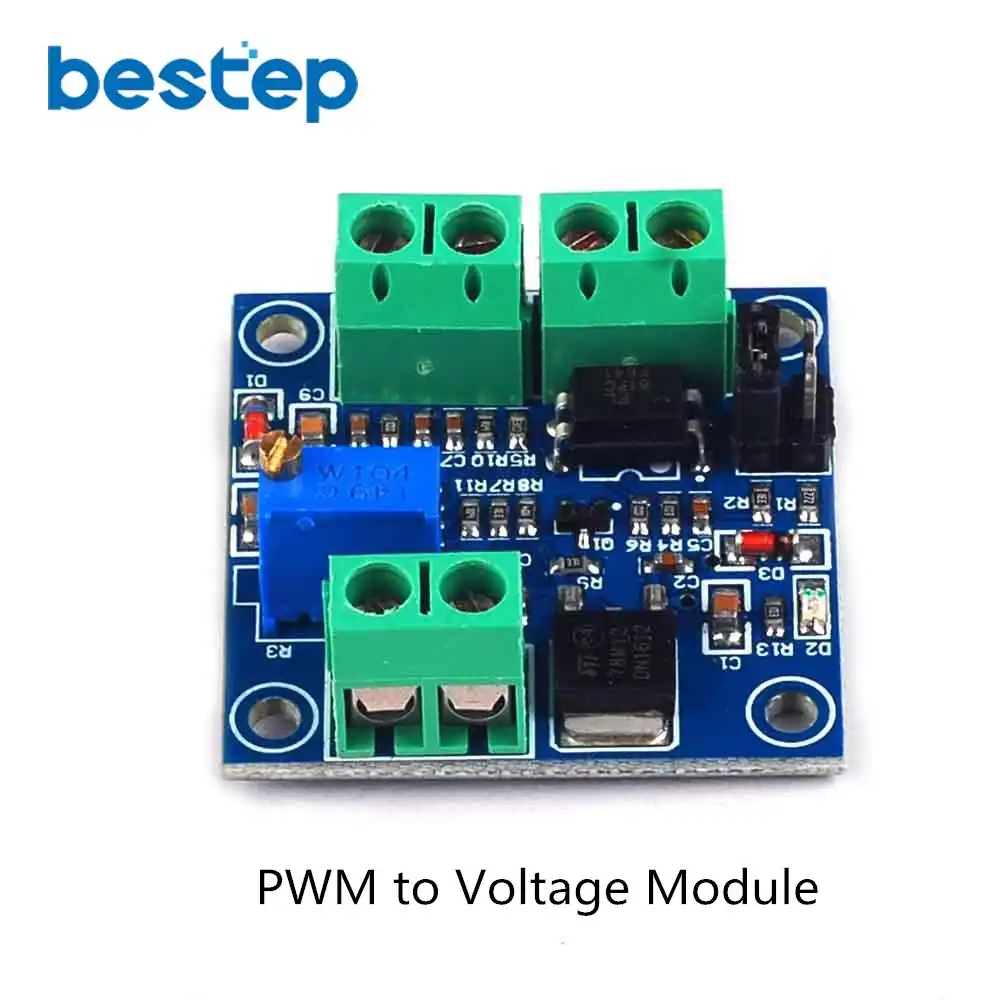 Convertisseur facile /à c/âbler et pratique /à utiliser 1-3KHZ 0-10V PWM Signal to Voltage Converter Module Carte analogique num/érique
