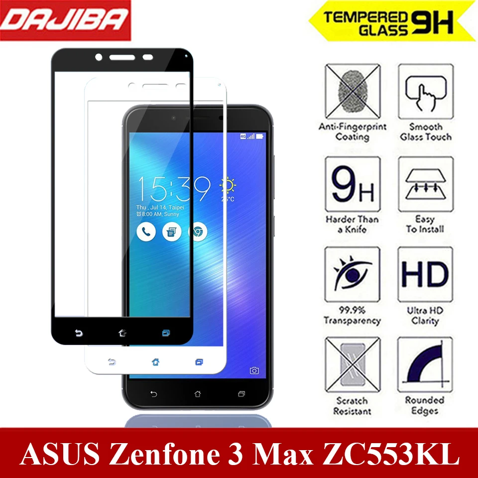 3D 9H полное покрытие закаленное стекло для ASUS Zenfone 3 Max ZC553KL Защитная пленка экрана